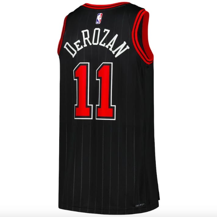 Баскетбольная джерси 2022-23 Chicago Bulls #11 DeMar DeRozan Statement Black Jersey