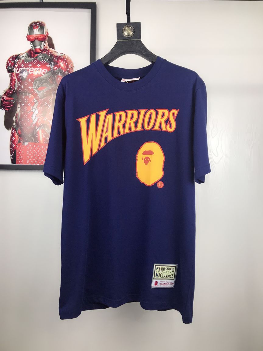 BAPE-x-Mitchell-Ness-Warriors-Tee-Navy-2