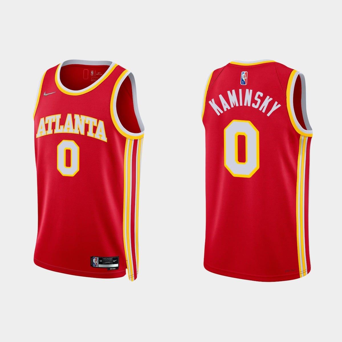 Баскетбольная джерси Atlanta Hawks #0 Frank Kaminsky 75th Anniversary Icon Red Jerse