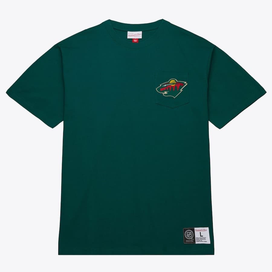 Футболка Mitchell & Ness Hunter Green Minnesota Wild Premium Pocket T-Shirt