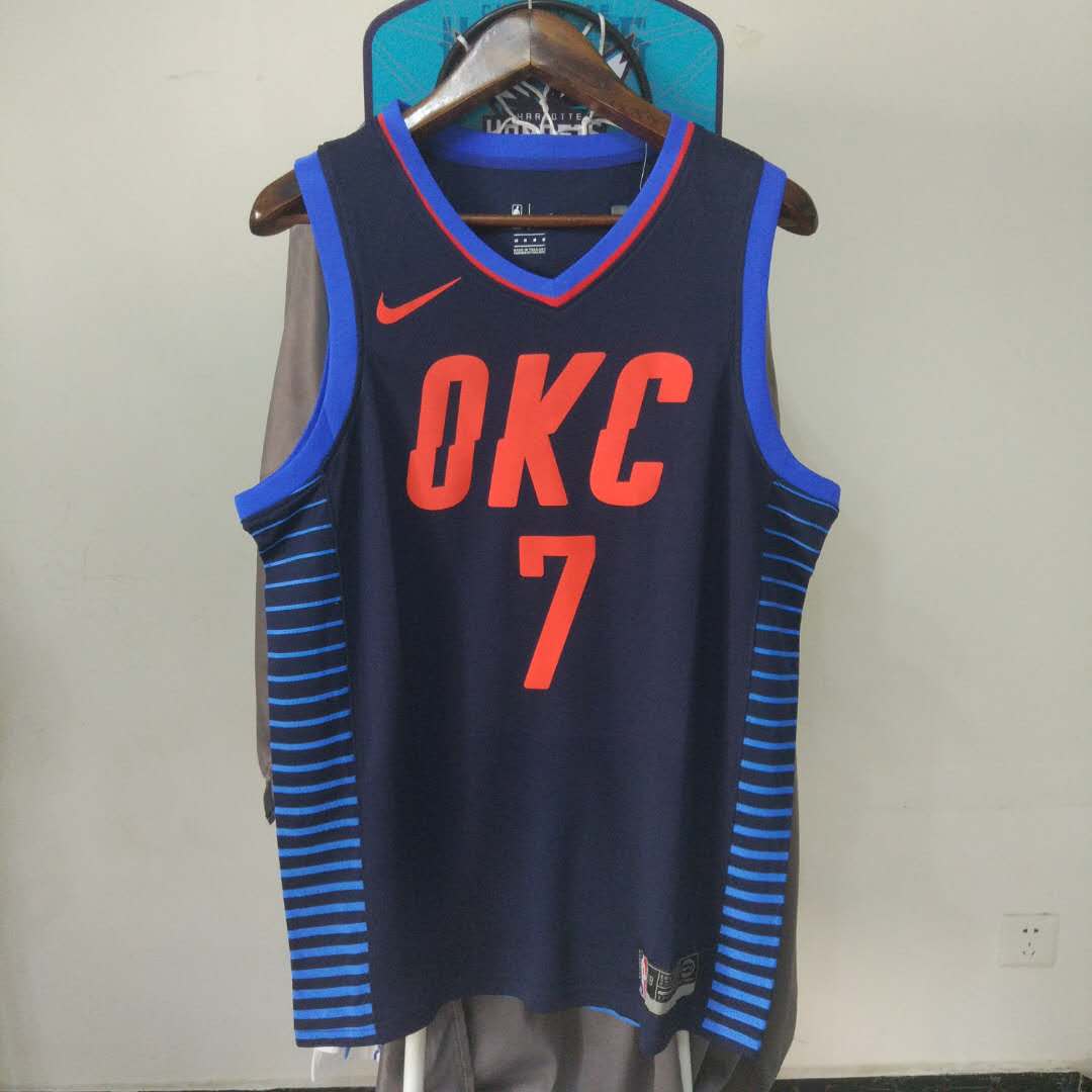 Баскетбольная джерси 2017-18 Carmelo Anthony Oklahoma City Thunder #7 Statement Navy