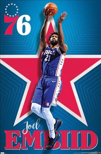 Настенный постер Joel Embiid Philadelphia 76ers NBA Wall Poster