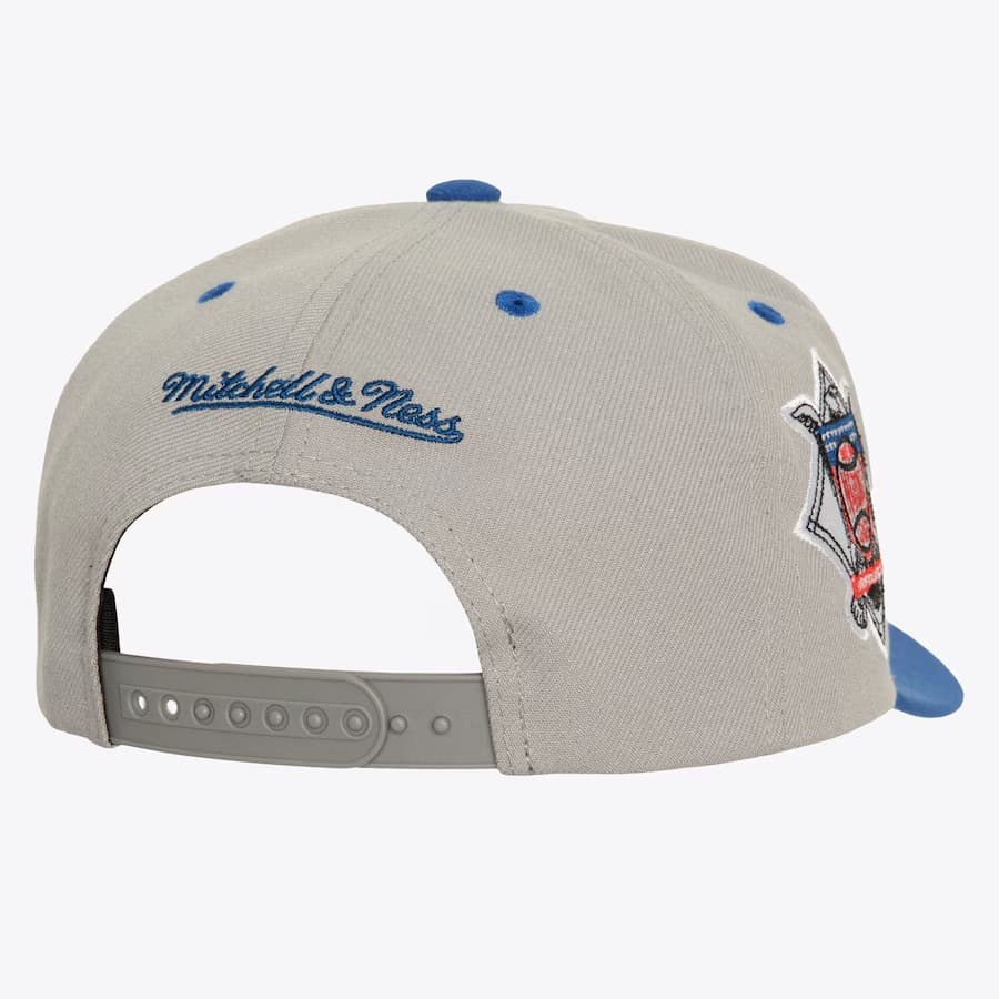 Бейсболка Mitchell & Ness Gray Los Angeles Dodgers Cooperstown Collection Crown Jewels Pro Snapback Hat
