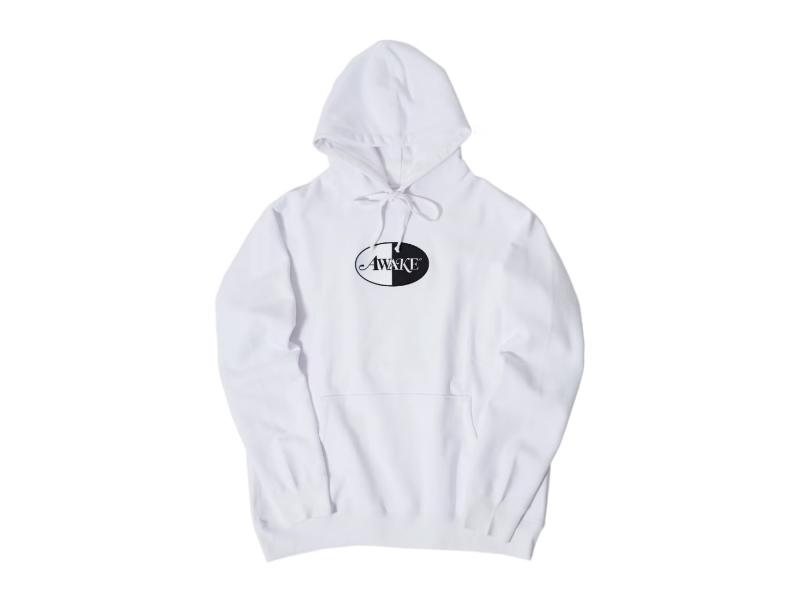 Худи Awake Embroidered Split Logo Patch Hoodie White