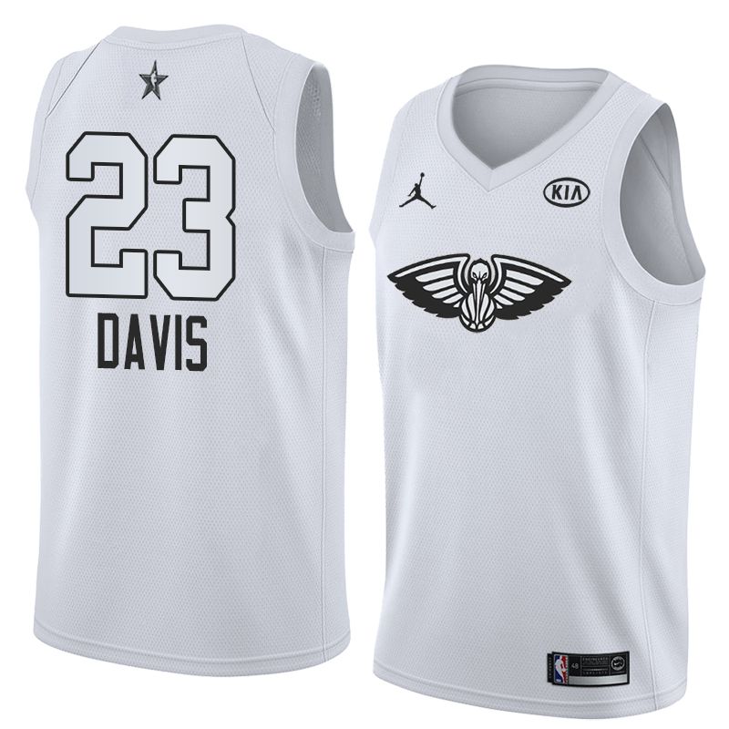 Баскетбольная джерси 2018 All-Star Pelicans Anthony Davis #23 White Swingman Jersey