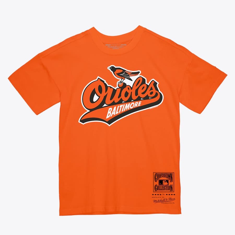 Футболка Mitchell & Ness Orange Baltimore Orioles Basic Logo T-Shirt