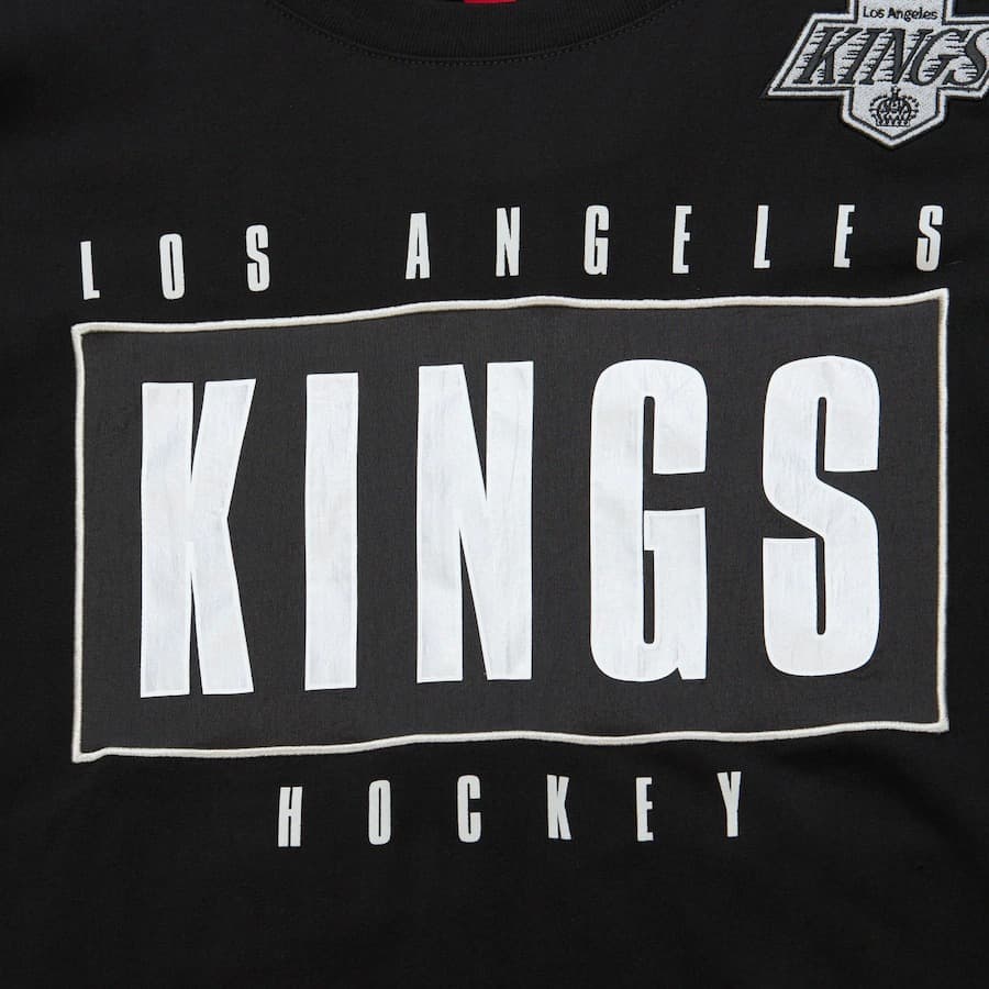 Футболка Mitchell & Ness Black Los Angeles Kings Team OG 2.0 Vintage Logo Premium T-Shirt