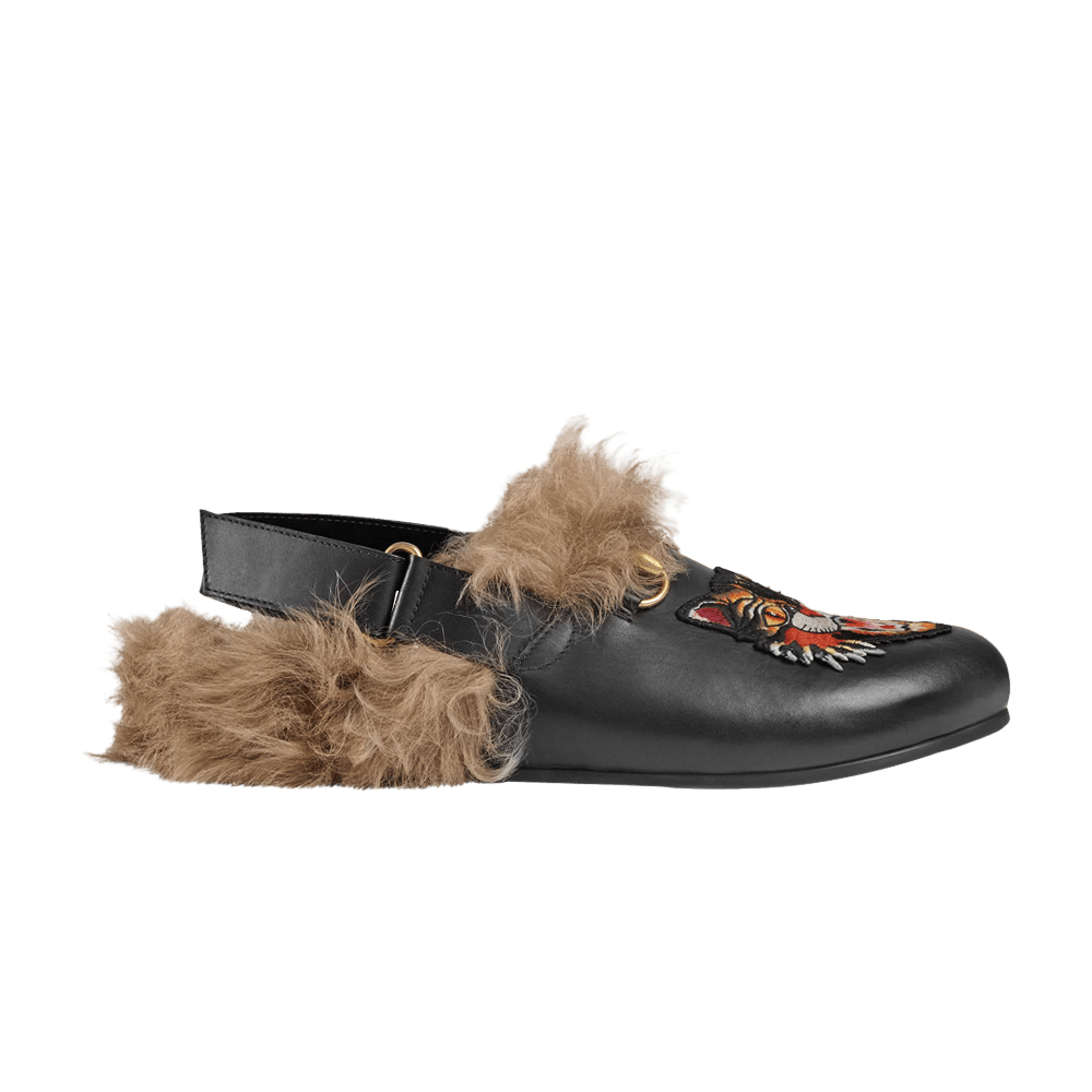 Кроссовки Gucci Horsebit Slipper 'Angry Cat Applique - Black'