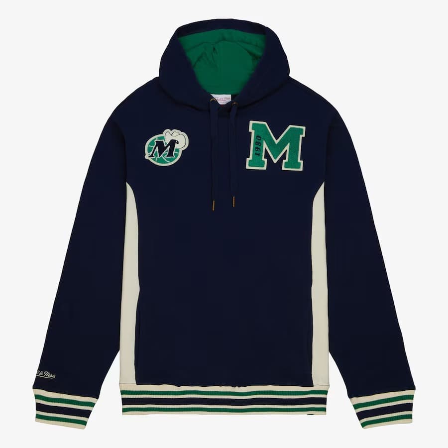 Худи Mitchell & Ness Navy Dallas Mavericks Team Legacy French Terry Pullover Hoodie