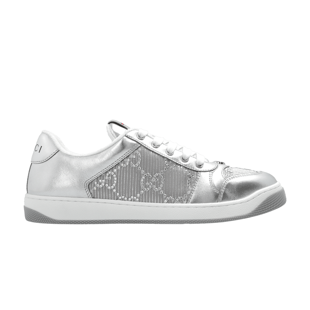 Кроссовки Gucci Wmns Screener 'GG Crystals - Silver'