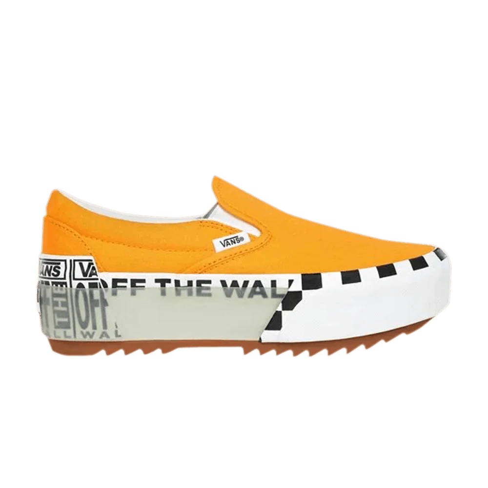 Vans Classic Slip-On Stacked 'Logo Stack - Bright Marigold'