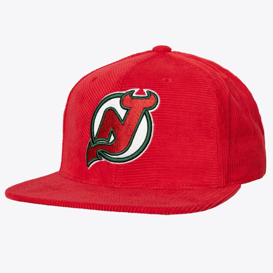 Бейсболка Mitchell & Ness Red New Jersey Devils All Directions Vintage Snapback Hat