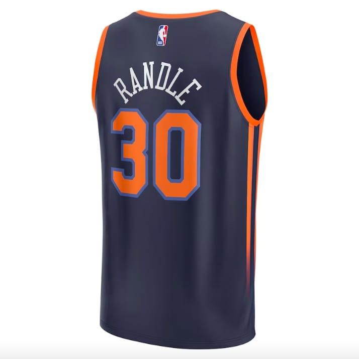 Баскетбольная джерси 2022-23 New York Knicks #30 Julius Randle Fast Break Statement Black Jersey