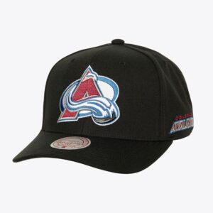 Mitchell-Ness-Black-Colorado-Avalanche-Icon-Grail-Pro-Snapback-Hat-300x300
