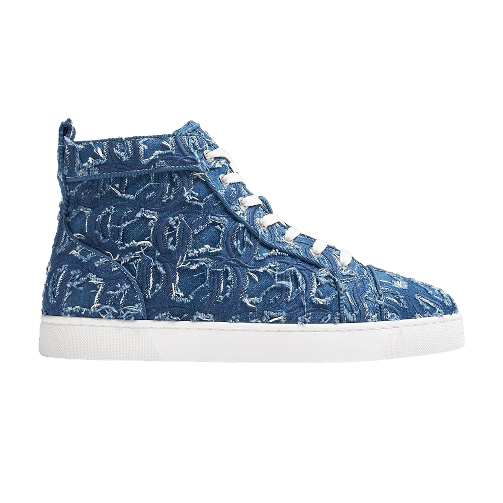 Krossovki-Christian-Louboutin-Louis-Flat-High-Denim-Embroidered
