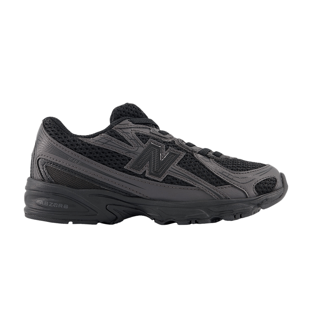 Кроссовки New Balance 740 Bungee Lace Little Kid 'Black Cement'