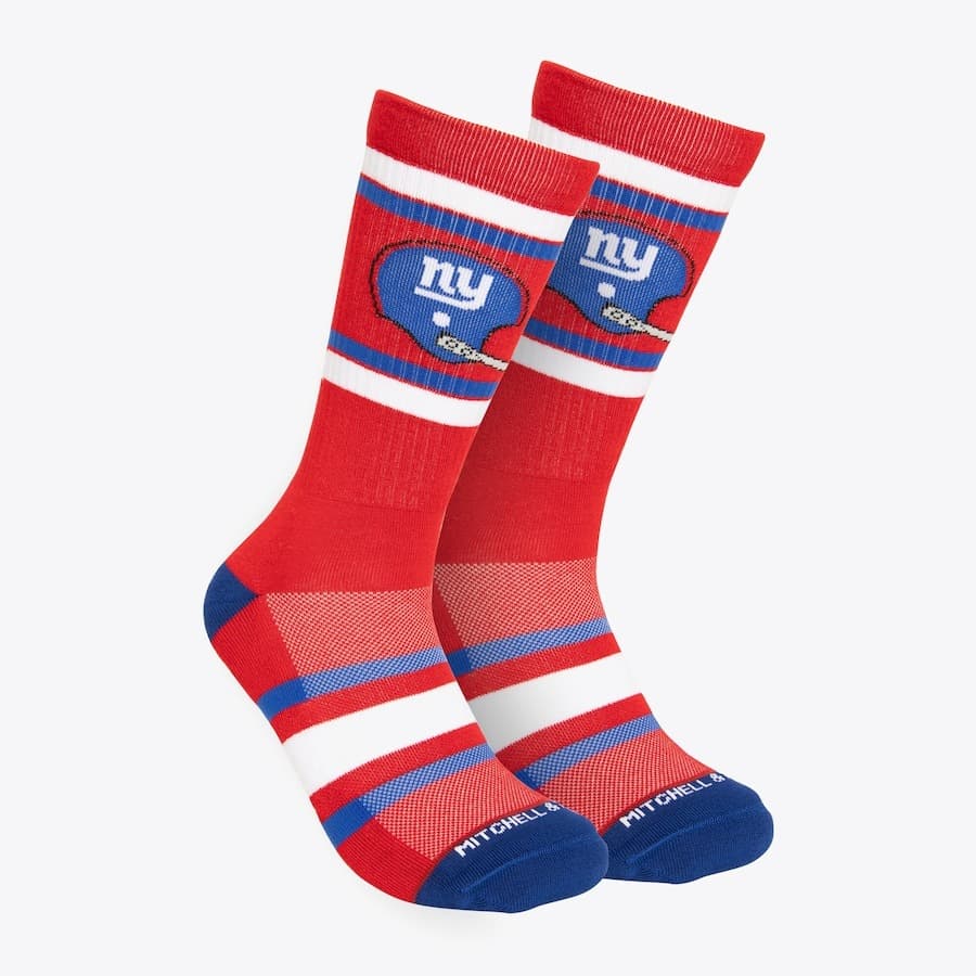 Спортивные носки Mitchell & Ness Red New York Giants Team Stripes Crew Socks