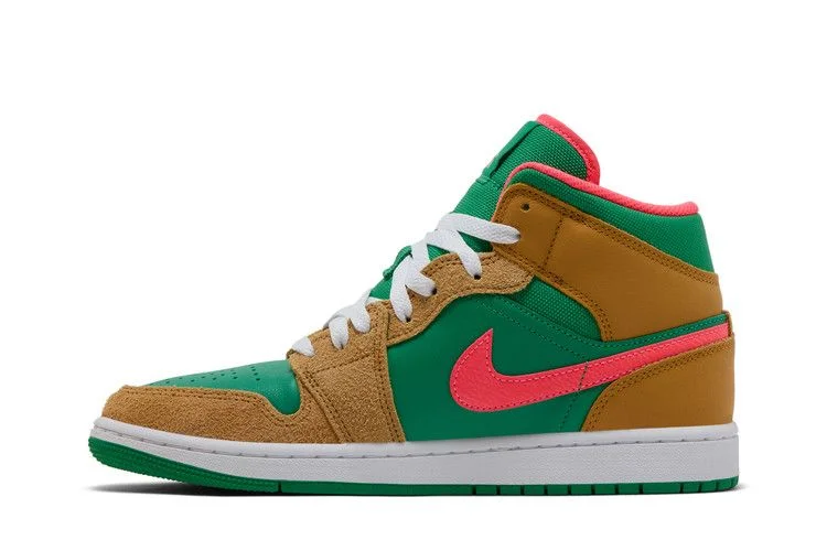Кроссовки Air Jordan 1 Mid SE 'Wheat Watermelon'