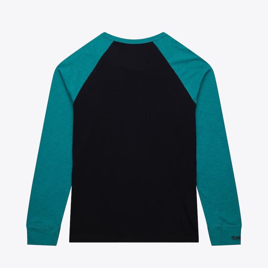 Лонгслив Mitchell & Ness Black Anaheim Ducks Vintage Logo Legendary Slub Long Sleeve T-Shirt