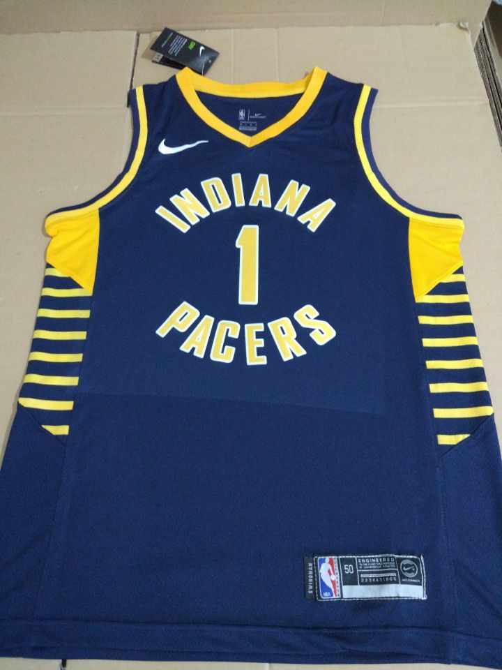 Баскетбольная джерси 2017-18 Lance Stephenson Pacers #1 Icon Navy