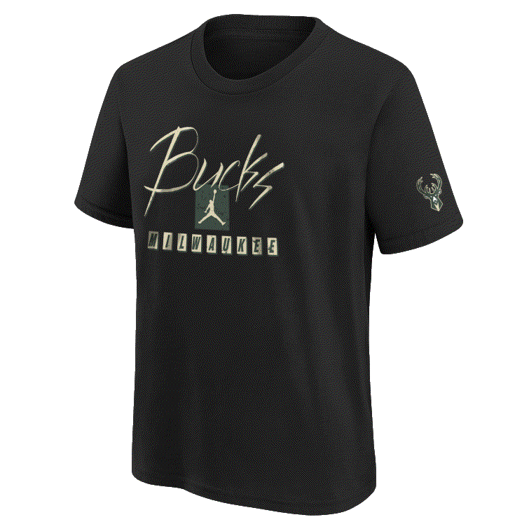 Баскетбольная футболка Nike Milwaukee Bucks 2024 City Edition Courtside 1 Youth NBA T-Shirt
