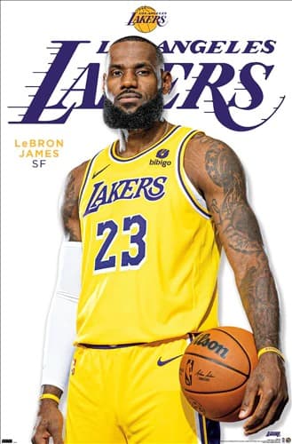 Настенный постер Lebron James Los Angeles Lakers #23 NBA Wall Poster