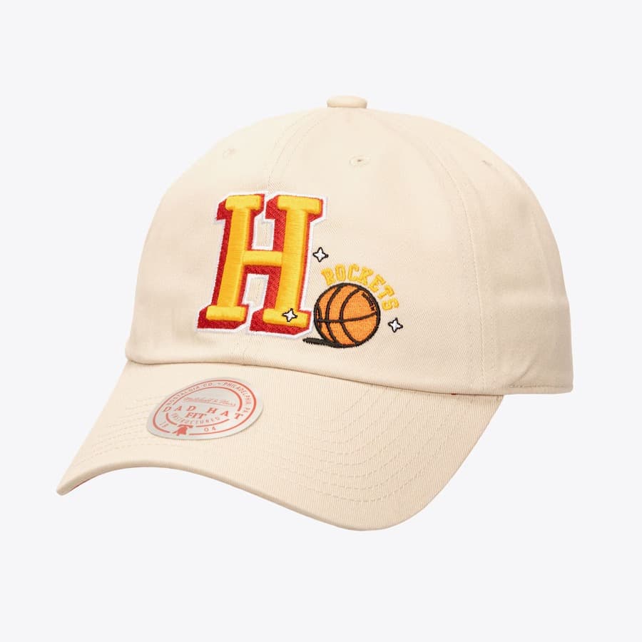 Mitchell-Ness-Cream-Houston-Rockets-Hardwood-Classics-Sswagger-Adjustable-Hat