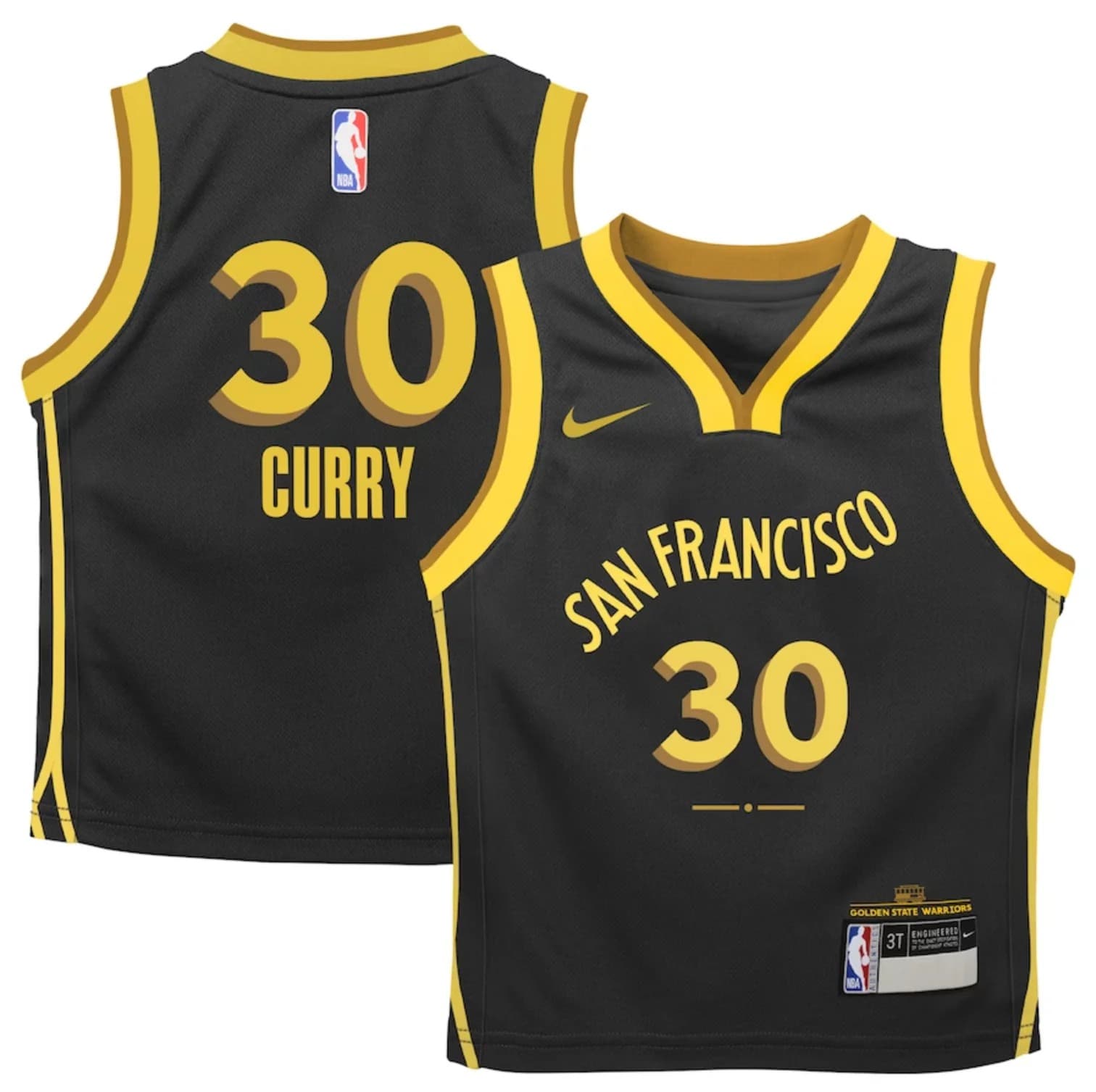 2023-24-Golden-State-Warriors-Stephen-Curry-30-Boys-City-Edition-Black-Jersey-1