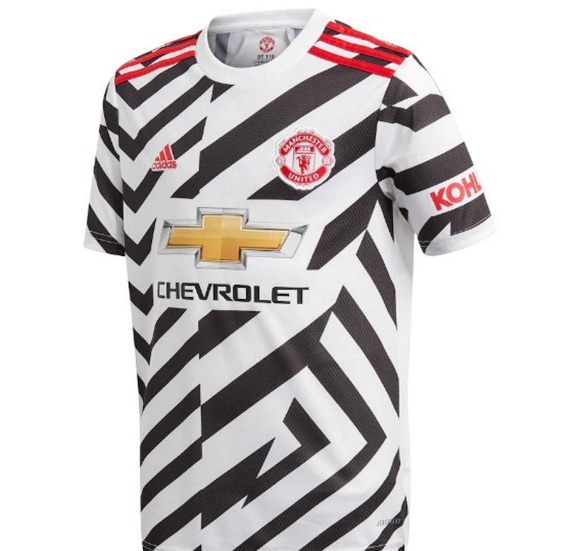 Футболка adidas Manchester United Third Shirt 2020-21 with Pogba 6 printing Jersey White/Black