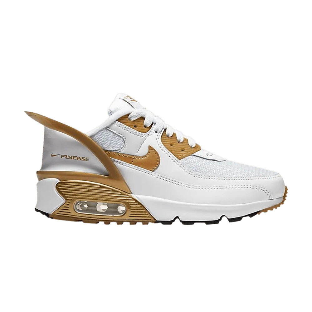 Кроссовки Nike Air Max 90 FlyEase GS 'Metallic Gold'