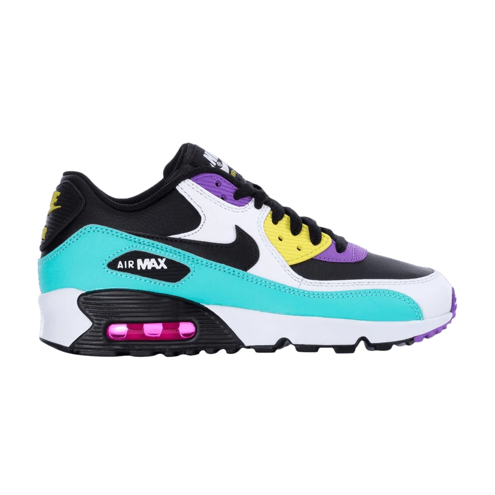 Krossovki-Nike-Air-Max-90-Leather-GS-Black-Clear-Jade