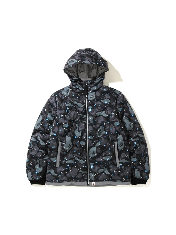 Пуховик BAPE Space Camo Hoodie Down Jacket Black