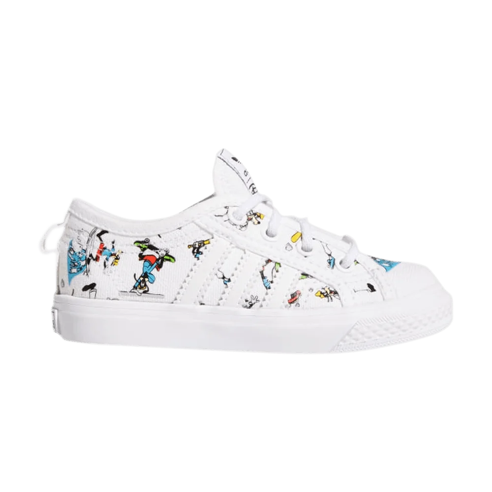 Krossovki-Disney-x-adidas-Nizza-Infant-Sport-Goofy-Pack-White