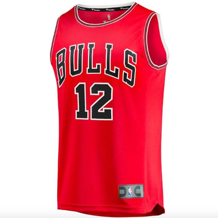 2021-22-Chicago-Bulls-12-Ayo-Dosunmu-Fast-Break-Icon-Red-Jersey-2