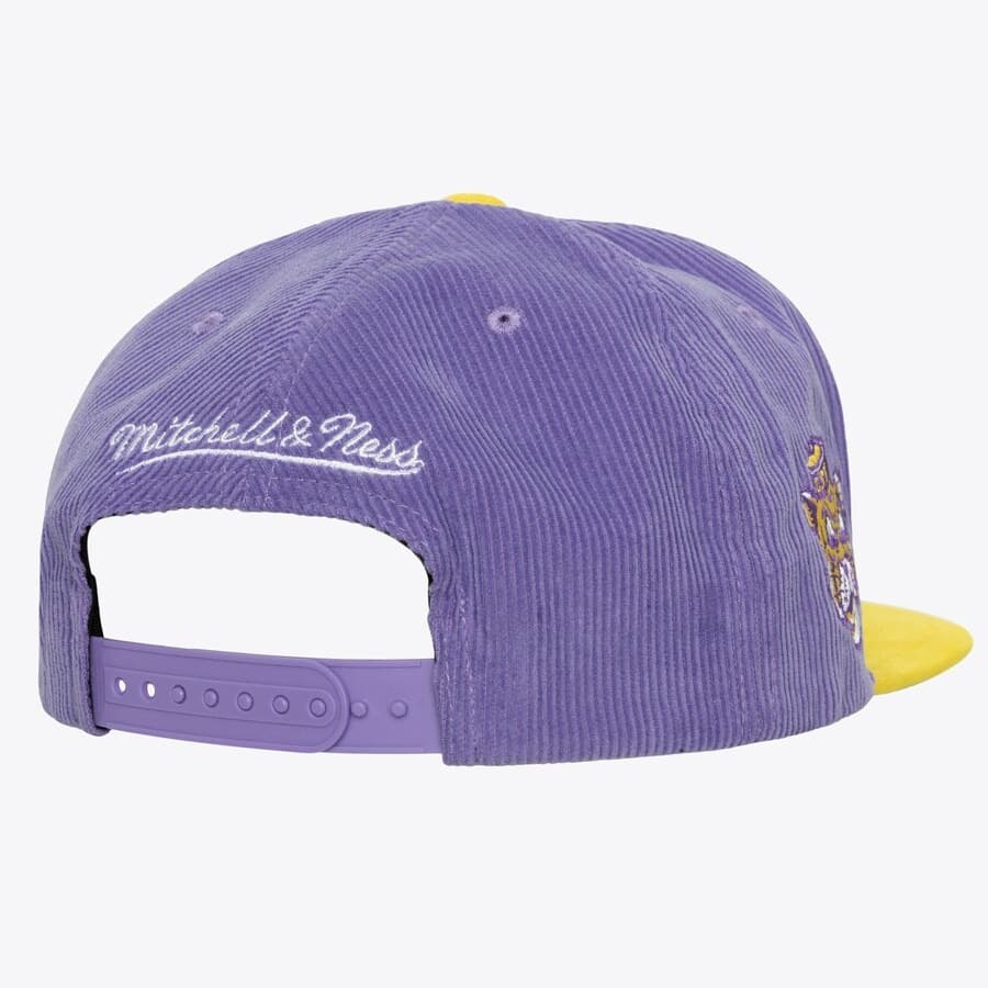 Бейсболка Mitchell & Ness Purple Gold LSU Tigers Vintage Sueduroy Snapback Hat