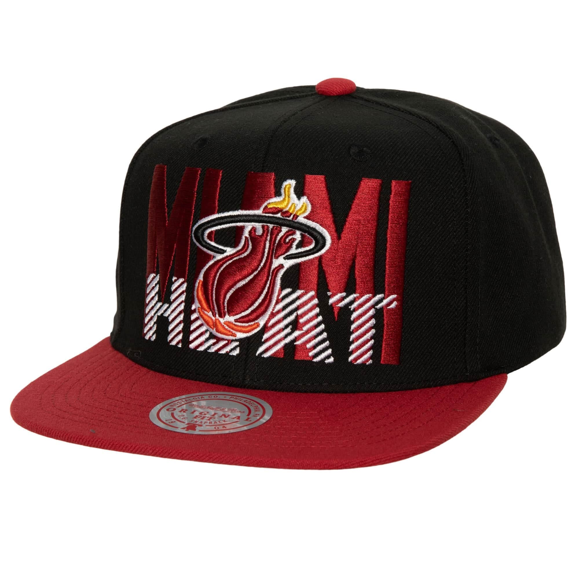 Бейсболка Mitchell & Ness Cross Check Snapback HWC Miami Heat Hat