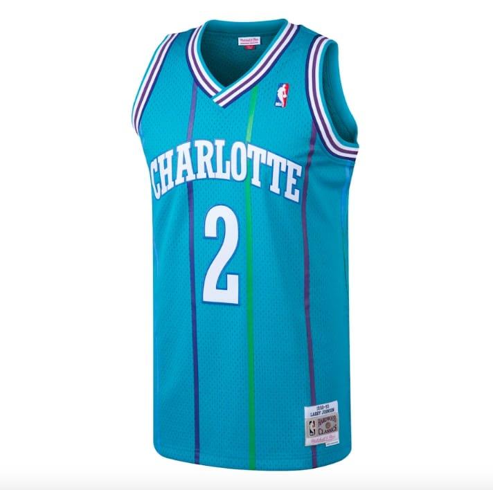 1992-93-Charlotte-Hornets-2-Larry-Johnson-Hardwood-Classics-Teal-Jersey-2