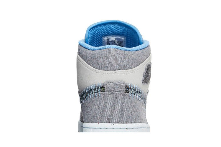 Кроссовки Air Jordan 1 Mid 'Crater Grey University Blue'