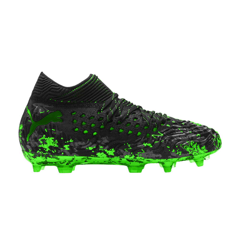 Кроссовки Puma Future 19.1 Netfit FG AG Jr 'Black Green Gecko'