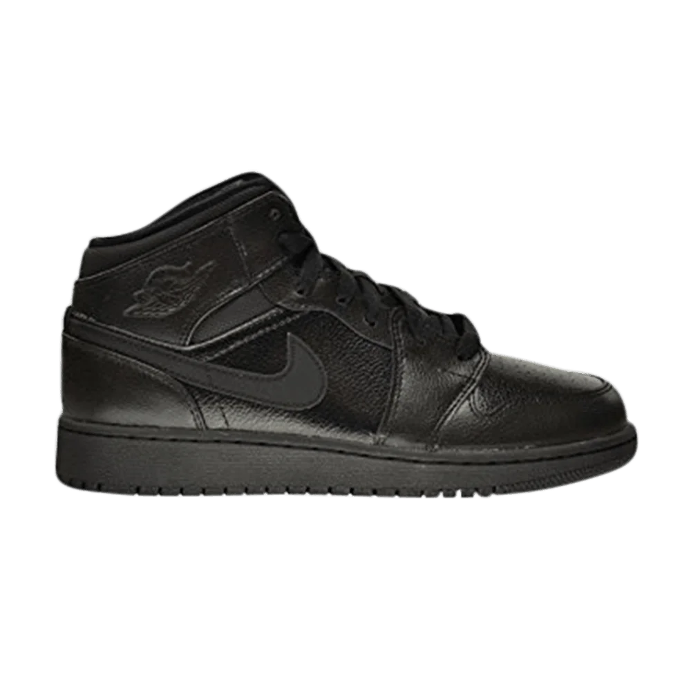 Krossovki-Air-Jordan-1-Retro-Mid-GS-Triple-Black