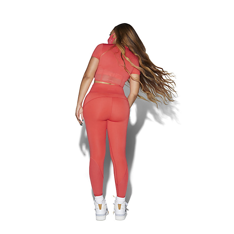 Тайтсы adidas Ivy Park Rib Panel Tights Real Coral
