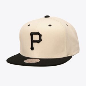 Mitchell-Ness-Cream-Black-Pittsburgh-Pirates-Logo-Snapback-Hat-300x300