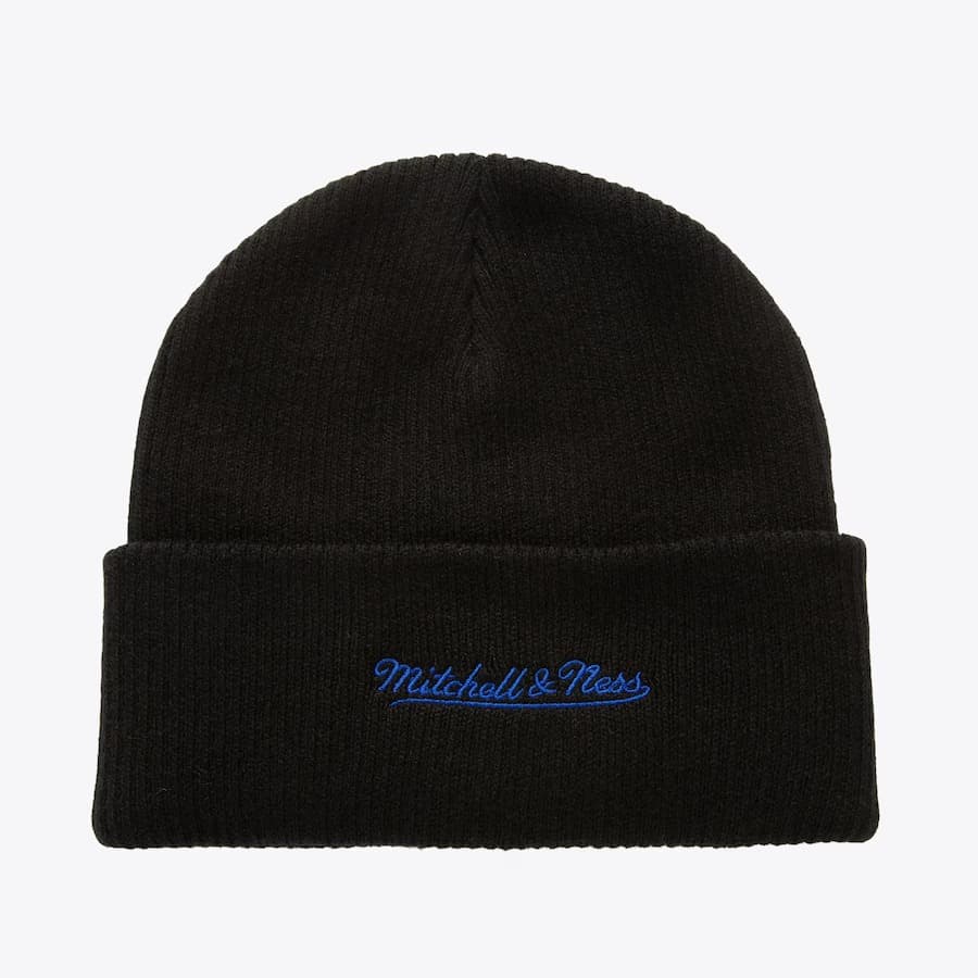 Шапка Mitchell & Ness Black Denver Nuggets Billboard Vintage Logo Cuffed Knit Beanie