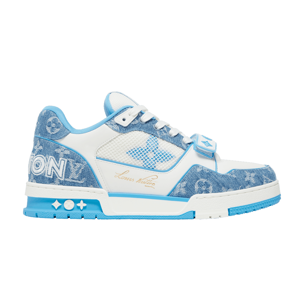 Кроссовки Louis Vuitton Trainer Low 'Velcro Strap - Light Blue Monogram Denim'