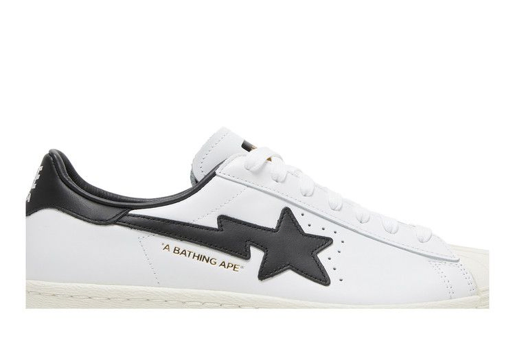 Кроссовки BAPE x adidas Superstar 'White Black'