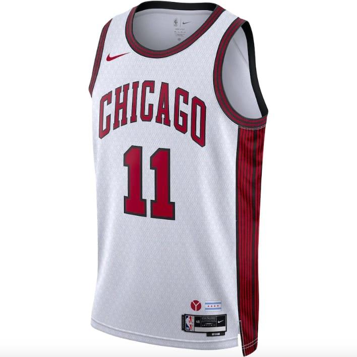 Баскетбольная джерси 2022-23 Chicago Bulls #11 DeMar DeRozan  Swingman City White Jersey