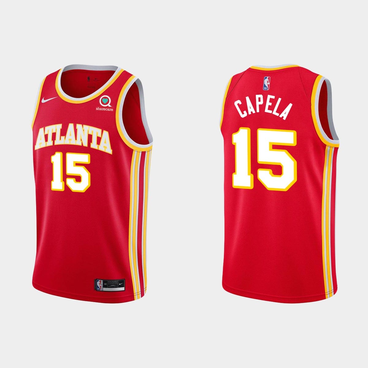 Баскетбольная джерси Atlanta Hawks #15 Clint Capela Red Icon Edition Jersey