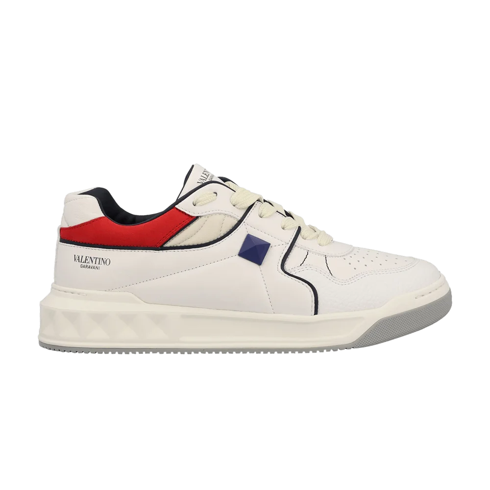 Krossovki-Valentino-One-Stud-Low-Bianco-Red-Marine