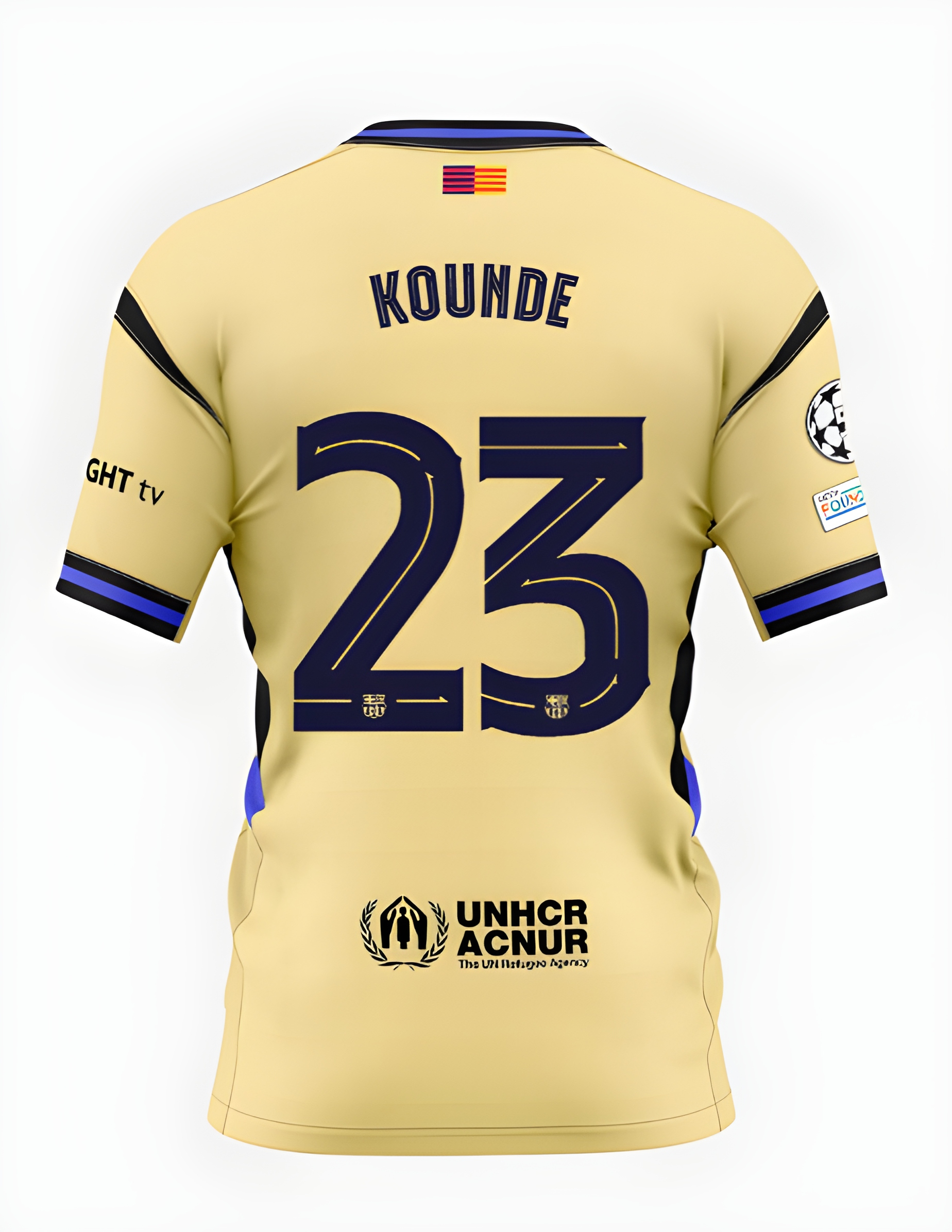 Женское футбольное джерси FC Barcelona 25/26 UCL or La Liga away jersey KOUNDE Player's Edition