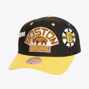 Mitchell-Ness-Black-Boston-Bruins-Overbite-Pro-Vintage-Snapback-Hat-300x300